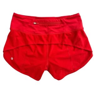 Lululemon Speed Up High - Rise Short Size 4 TALL in Carnation Red Running Sports